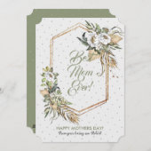 Savannabloemen lijst feestdagenkaart (Voorkant / Achterkant)