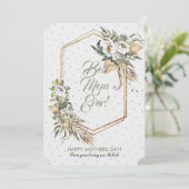 Savannabloemen lijst feestdagenkaart (Staand voorkant)