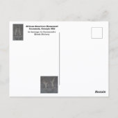 Savannah Afro-Amerikaanse Monument Fotografie Briefkaart (Achterkant)