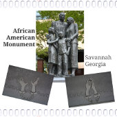 Savannah Afro-Amerikaanse Monument Fotografie Briefkaart