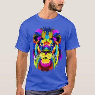 Savannah Animal Rainbow Colorful Lion T-shirt