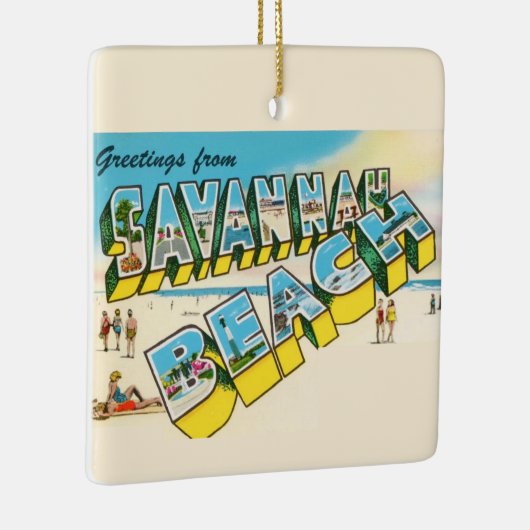 Savannah Beach Groeten Briefkaart Ornament (Rechts)
