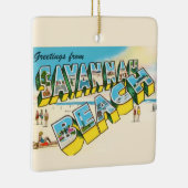 Savannah Beach Welkomst Ansichtkaart Ornament (Rechts)