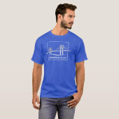 Savannah Blue Bridge Design vintage T-shirt (Voorkant volledig)