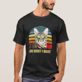 Savannah Cat ik doe wat ik wil dat Cat T-shirt (Voorkant)