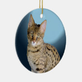 Savannah Cat Keramisch Ornament (Rechts)