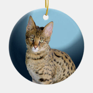 Savannah Cat Keramisch Ornament