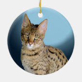 Savannah Cat Keramisch Ornament (Achterkant)