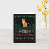 Savannah Cat Lovers Santa Hat Kerstboom Licht Kaart (Gele Bloem)