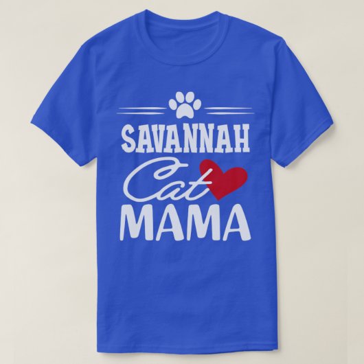 Savannah Cat Mama T-shirt (Design voorkant)