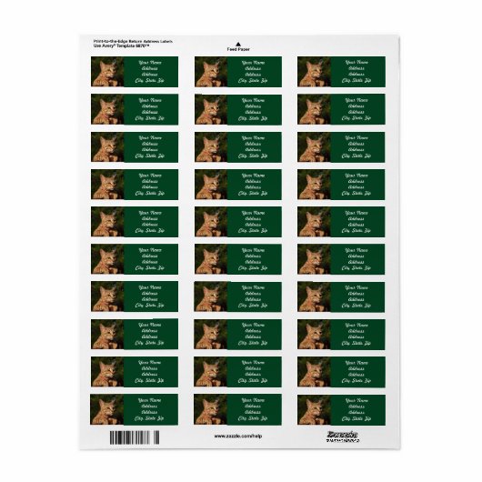 Savannah Cat Return Address Sticker (Full Sheet)