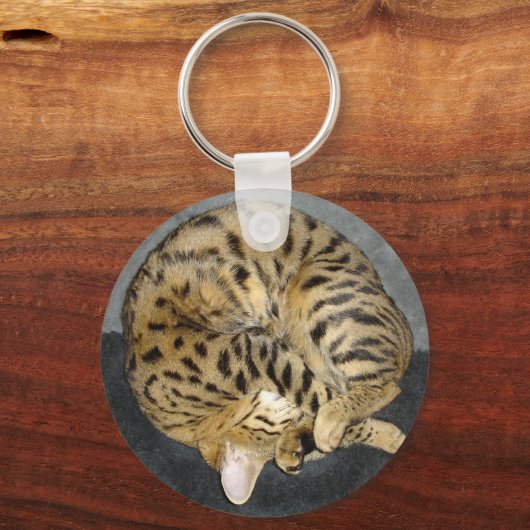 Savannah Cat Sleutelhanger (Voorkant)
