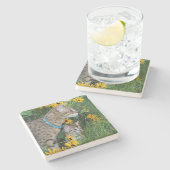 Savannah Cat Square Onderzetter (Zijkant)