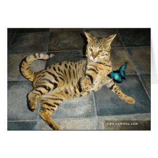 Savannah Cat verrassingskaart