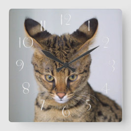 Savannah ‎ Cat Vierkante Klok