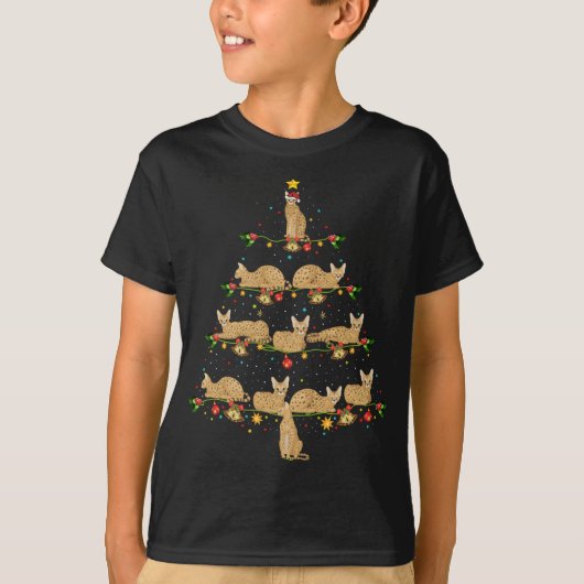 Savannah Cat Xmas - Bat - Sinterklaas T-shirt (Voorkant)