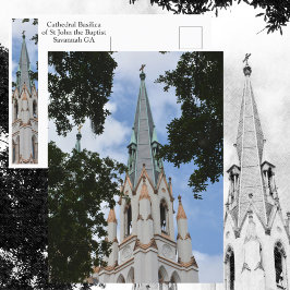 Savannah Cathedral Basilica van Sint-John de Bapti Briefkaart