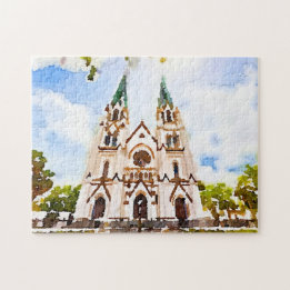 Savannah Cathedral Waterverf Foto Puzzle Legpuzzel