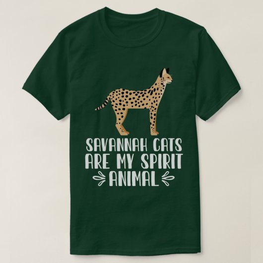 Savannah Cats zijn mijn dierlijk T-shirt (Design voorkant)
