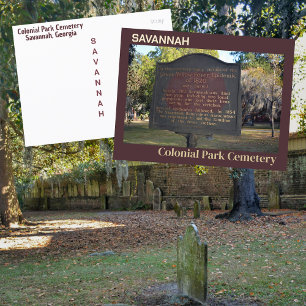 Savannah Colonial Park Gele koortsmarker Briefkaart