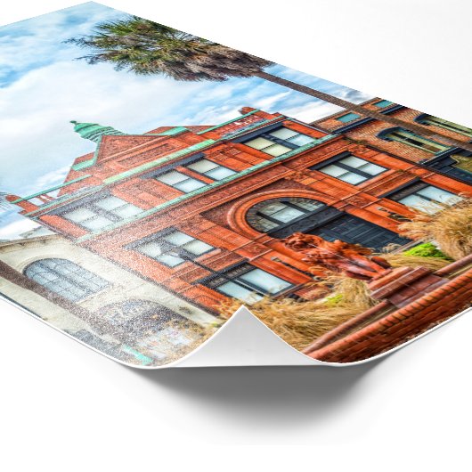 Savannah Cotton Exchange Foto Afdruk (Hoek)