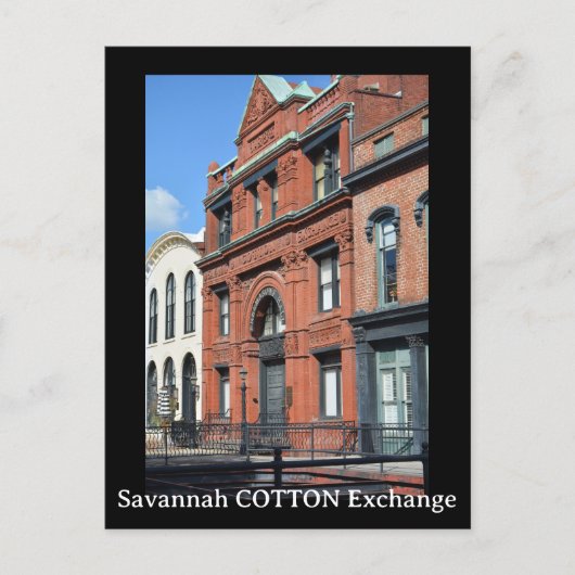 Savannah Cotton Exchange Fotografisch Briefkaart (Voorkant)
