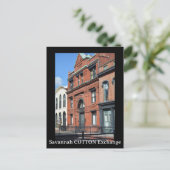 Savannah Cotton Exchange Fotografisch Briefkaart (Staand voorkant)