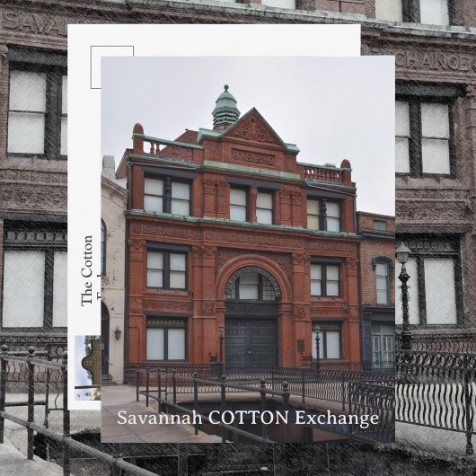 Savannah Cotton Exchange Georgia Fotografisch Briefkaart