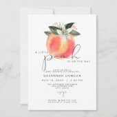 SAVANNAH Een beetje perzik Baby shower perziken Kaart (Voorkant)