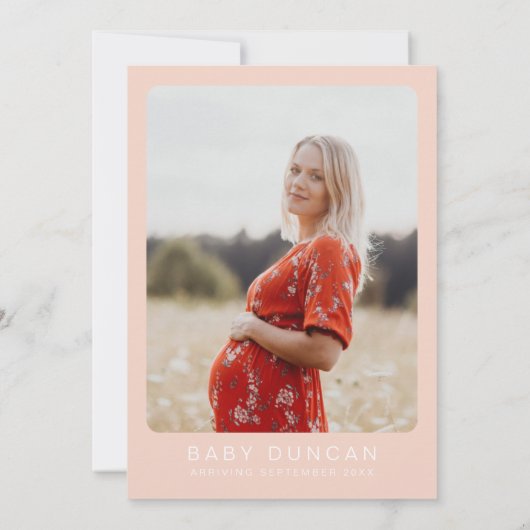 SAVANNAH Een beetje perzik Baby shower perziken Kaart (Achterkant)