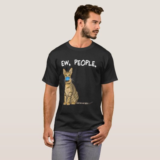 Savannah Ew People Cat Wearing Face Mask T-shirt (Voorkant volledig)