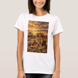 Savannah Family Leeuw Art T‑Shirt Unisex T-shirt