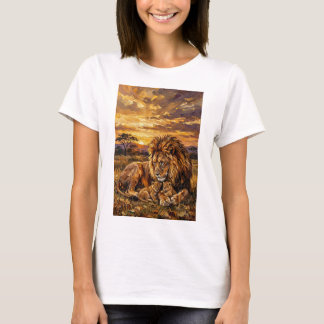 Savannah Family Lion Art T‑Shirt Unisex  T-shirt