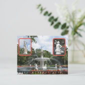 Savannah Forsyth Fountain Park Georgia Foto Briefkaart (Staand voorkant)