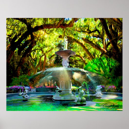 Savannah, Forsyth Park Poster (Voorkant)