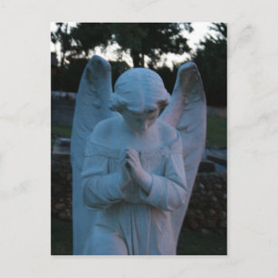 Savannah GA Angel-standbeeld in de voeding Briefkaart