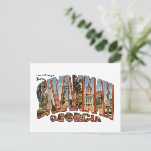 Savannah GA Briefkaart (Staand voorkant)