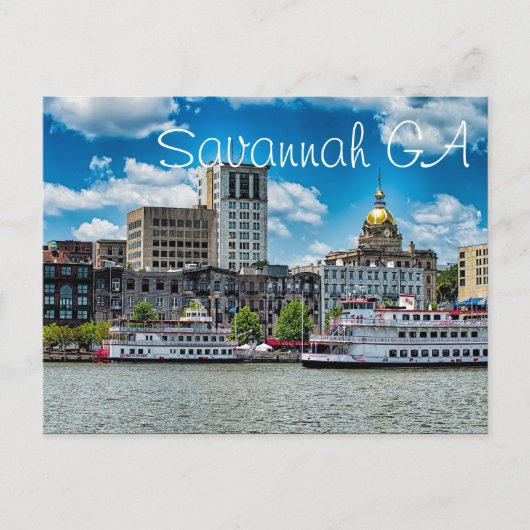 Savannah GA Briefkaart (Voorkant)