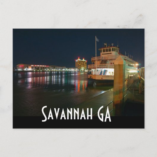 Savannah GA Briefkaart (Voorkant)