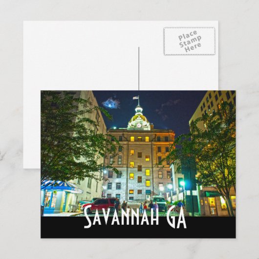 Savannah GA Briefkaart (Voorkant / Achterkant)