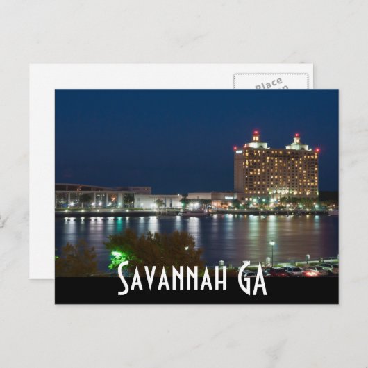 Savannah GA Briefkaart (Voorkant / Achterkant)