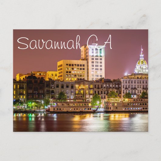 Savannah GA Briefkaart (Voorkant)