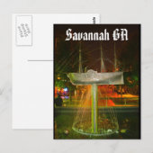 Savannah GA Briefkaart (Voorkant / Achterkant)