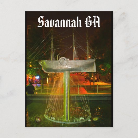 Savannah GA Briefkaart (Voorkant)