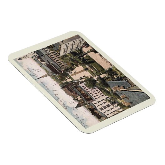 Savannah GA, Bull St Uitzicht,  1906 Magneet (Rechterzijde)