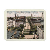 Savannah GA, Bull St Uitzicht,  1906 Magneet (Horizontaal)