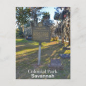 Savannah GA Colonial Park Cemetery Fotografisch Briefkaart (Voorkant)