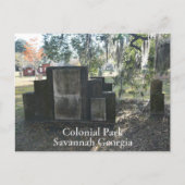 Savannah GA Colonial Park Cemetery Fotografisch Briefkaart (Voorkant)