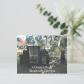 Savannah GA Colonial Park Cemetery Fotografisch Briefkaart (Staand voorkant)