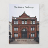 Savannah GA Cotton Exchange Fotografisch Briefkaart (Voorkant)